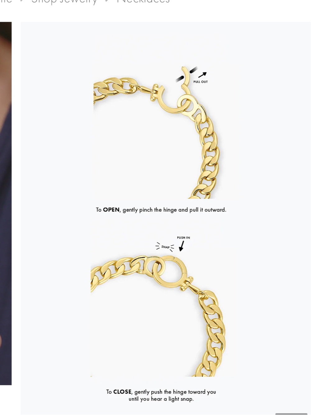 Gorjana Wilder 18k Gold-Plated Curb Chain Necklace 16” Mejuri Style - Picture 5 of 6